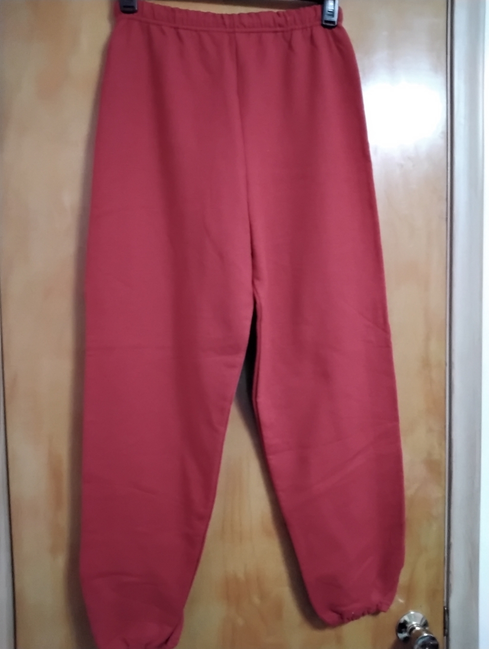 Jerzees Red Drawstring Sweatpants with White Cord, size M